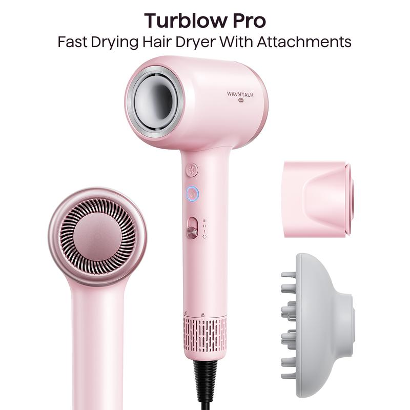 Experience Salon-Quality Results with the Wavytalk Turblow Pro Professional Fast-Drying Hair Dryer - Featuring a 110,000 RPM Brushless Motor for Ultimate Speed, Frizz Control, and Heat Damage Protection!