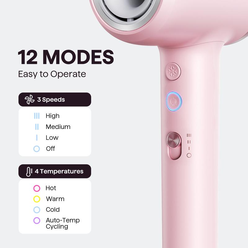 Experience Salon-Quality Results with the Wavytalk Turblow Pro Professional Fast-Drying Hair Dryer - Featuring a 110,000 RPM Brushless Motor for Ultimate Speed, Frizz Control, and Heat Damage Protection!